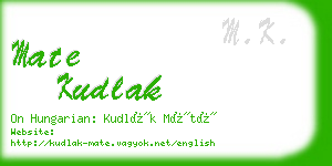 mate kudlak business card